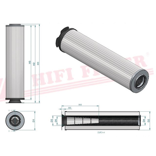 Filtre Hydraulique SH 52305 Hifi Filter référence fournisseur HIFSH52305